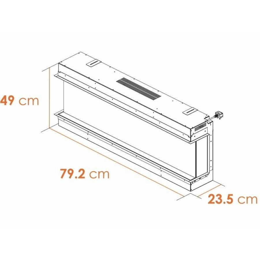 Acantha Aspire 75 Media Wall Insert Dimensions