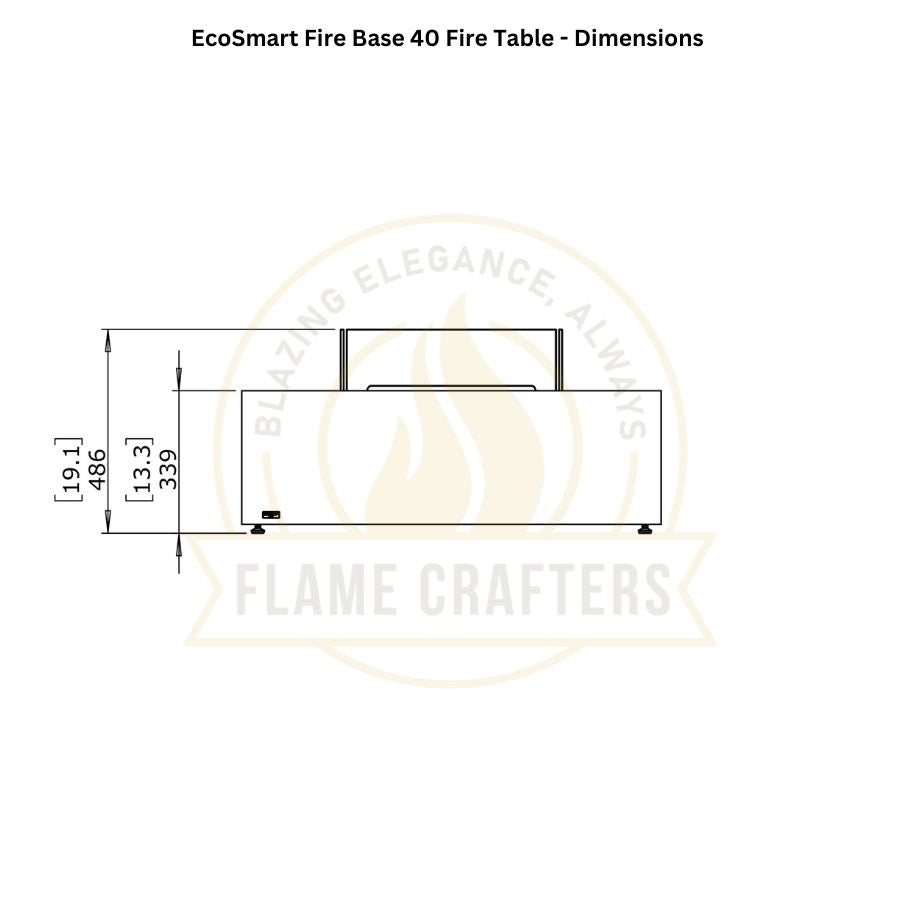 EcoSmart Base 40 Bioethanol Fire Pit Table