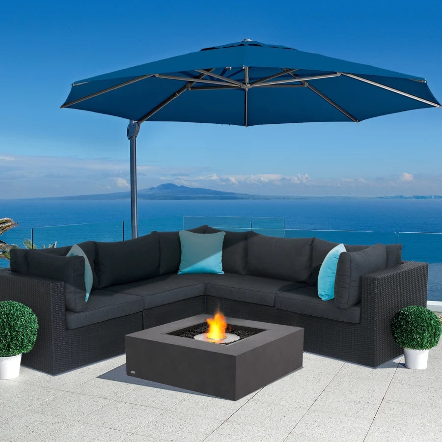 EcoSmart Fire Base 40 Graphite Seating And Parasole