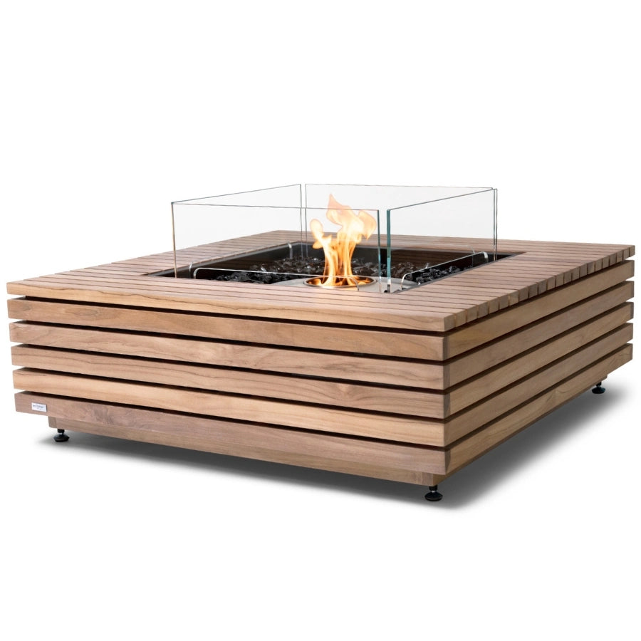 EcoSmart Fire Base 40 Teak Stainless Steel Burner