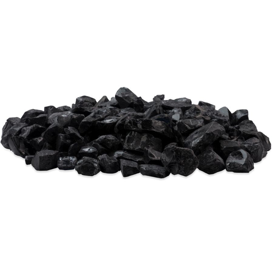 EcoSmart Fire Black Glass Charcoal