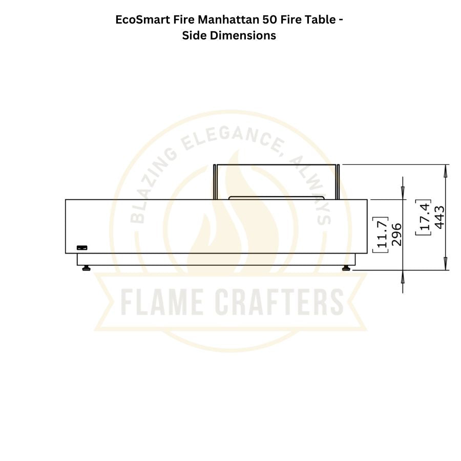 EcoSmart Manhattan 50 Bioethanol Fire Pit Table