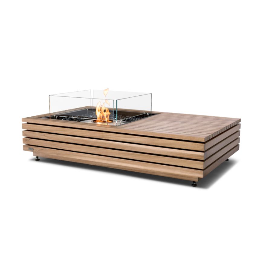 EcoSmart Fire Manhattan 50 Teak Stainless Steel Burner