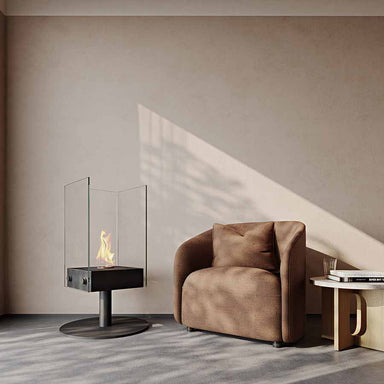 EcoSmart Orbit Bioethanol fire reading room ambience.