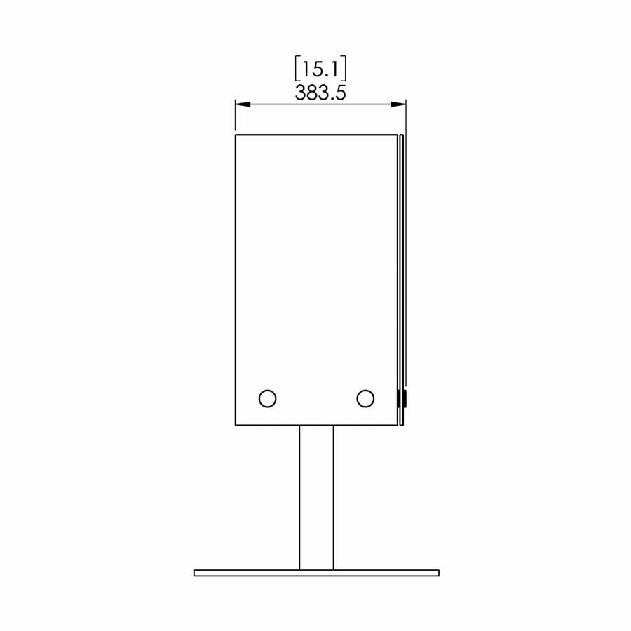 EcoSmart Fire Orbit - Depth Dimensions