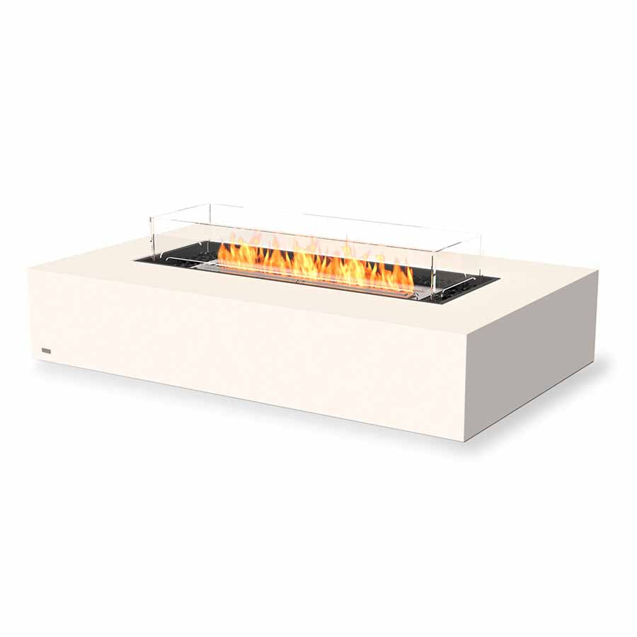 EcoSmart Fire Wharf65 Firepit Table Bone Finish