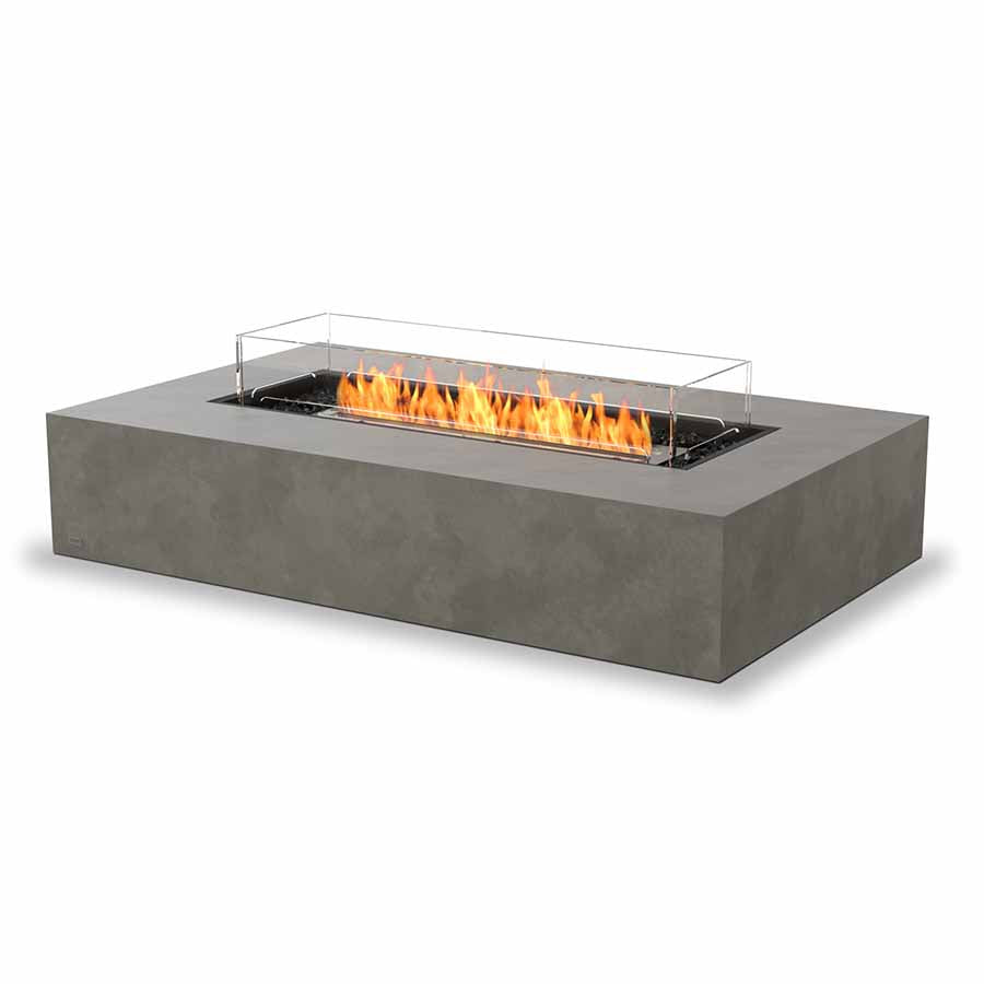 EcoSmart Fire Wharf 65 Firepit Table Natual Finish