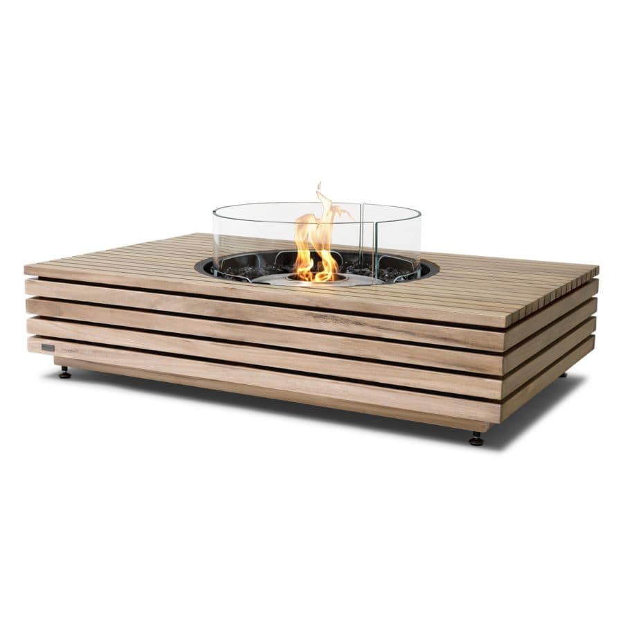 EcoSmart Martini 50 Teak Stainless Steel Burner