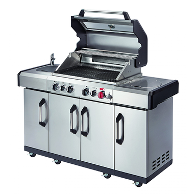 Enders Kansas II Pro 4 Gas Barbecue Open Lid