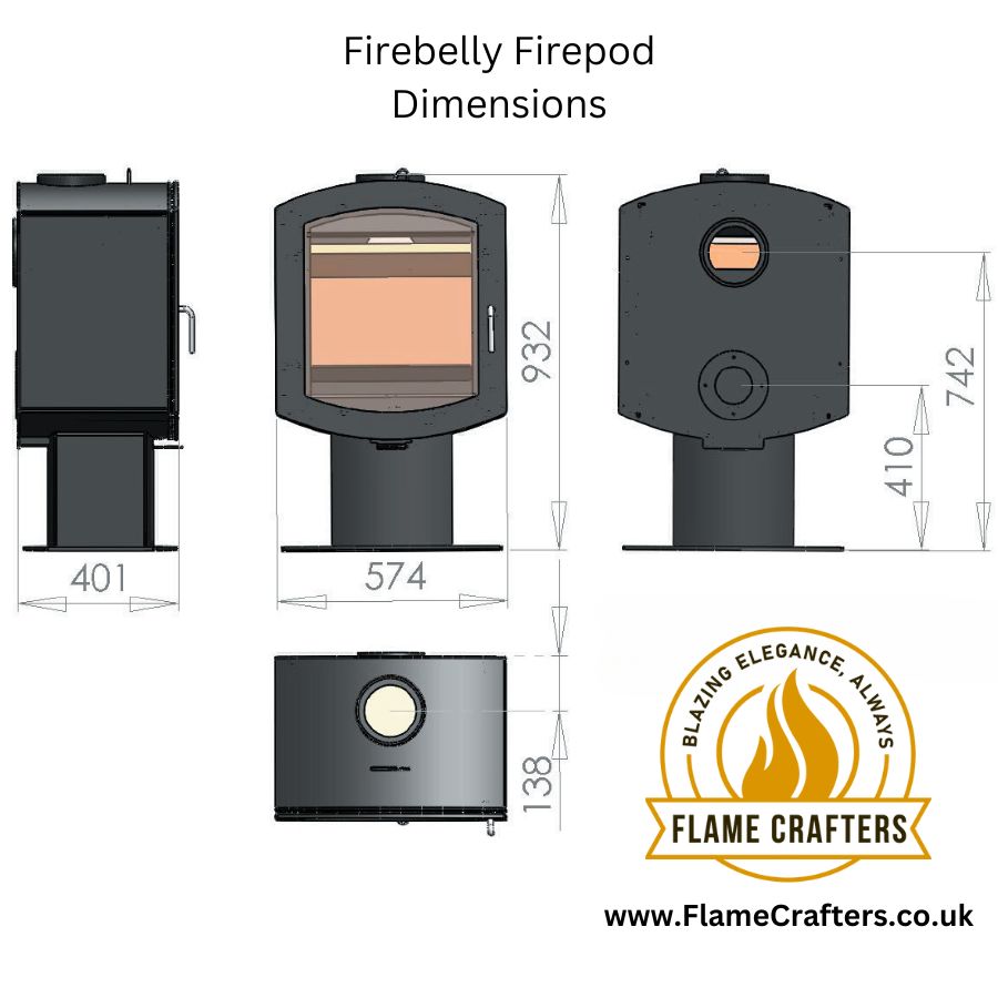 Firebelly Firepod Dimensions