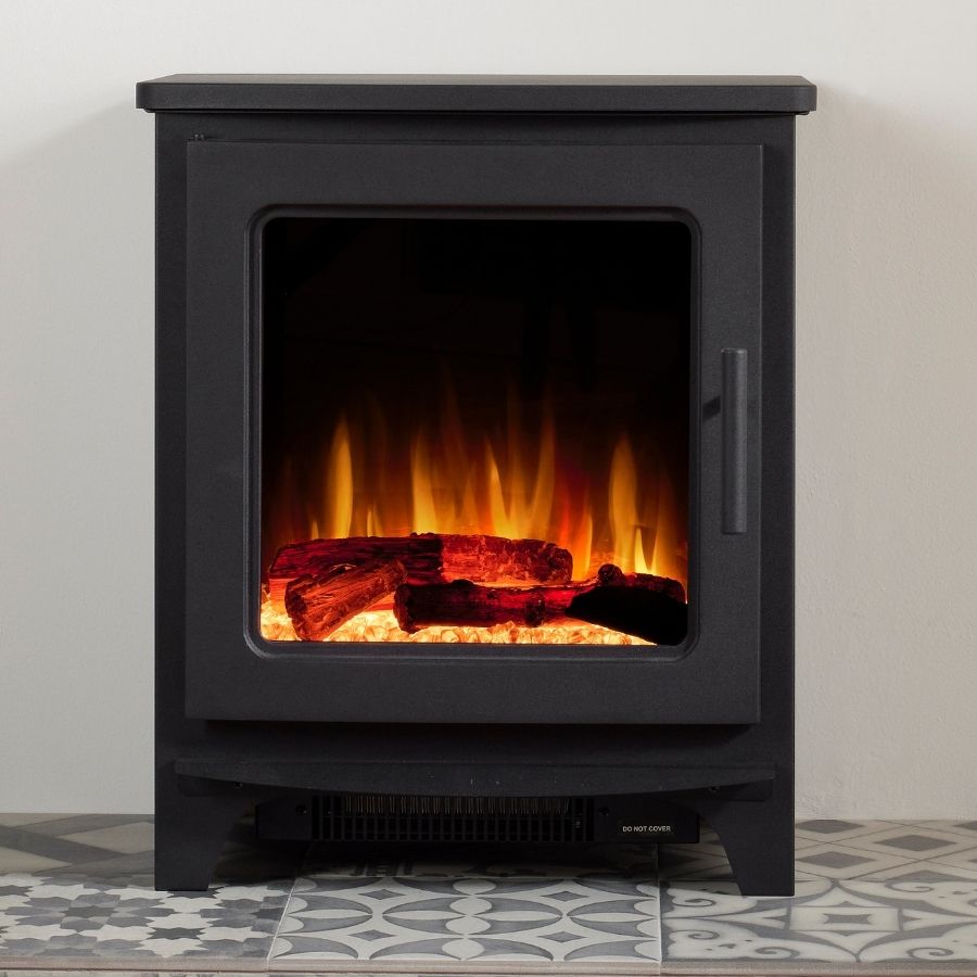 Flametek Milan On Solid Hearth Closeup