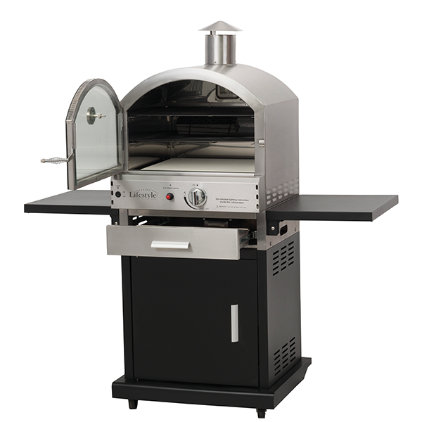 Lifestyle Verona Pizza Oven Front Door Open