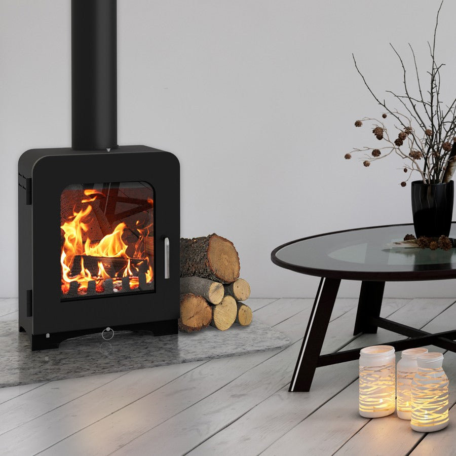 ST2 Woodburning Stove By Saltfire - In Open Plan Area