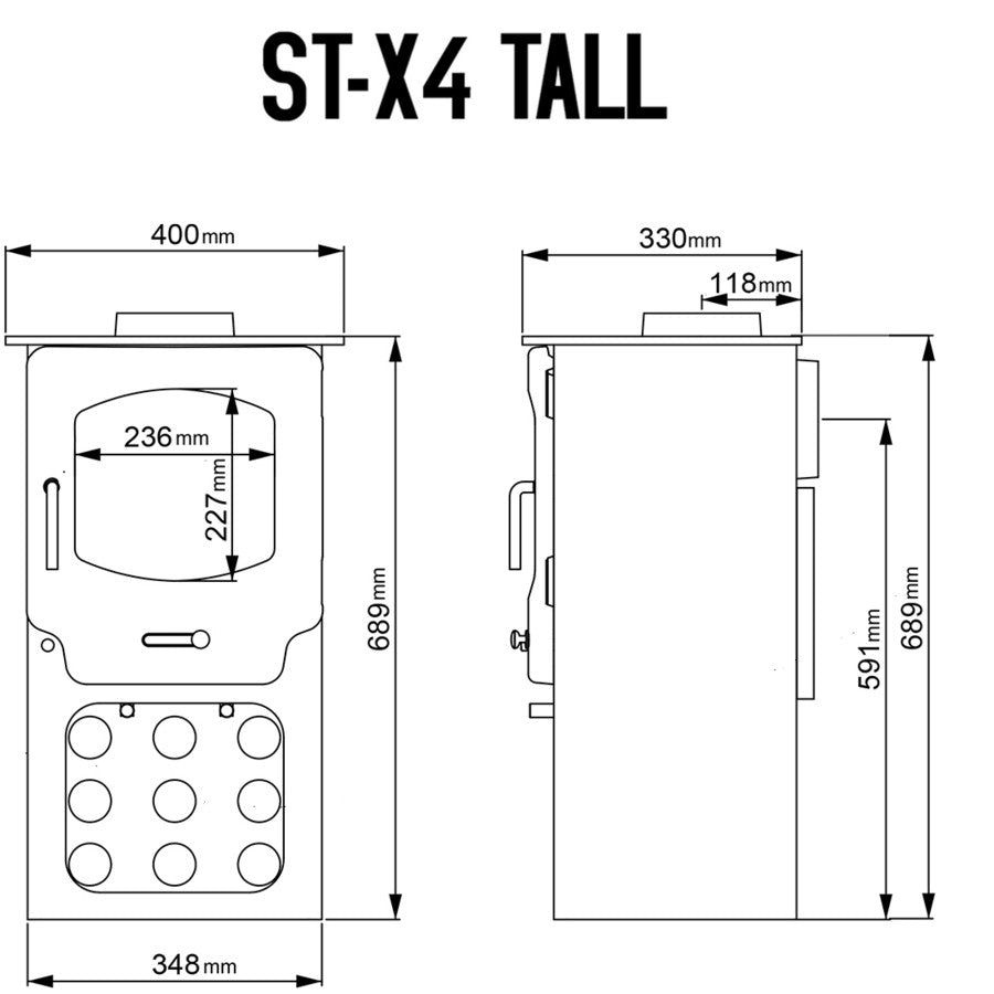 Saltfire ST-X4 Tall Dimensions