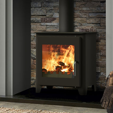 SaltFire ST1 Vision Stove In Fireplace