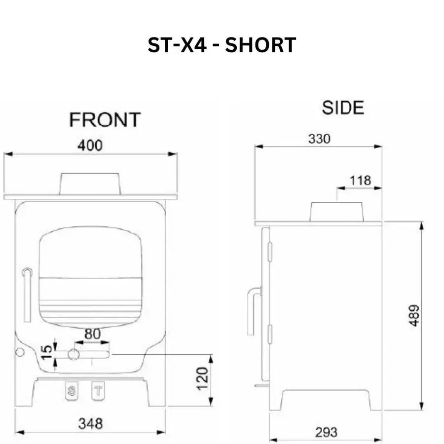 Saltfire ST-X4 Short Dimensions