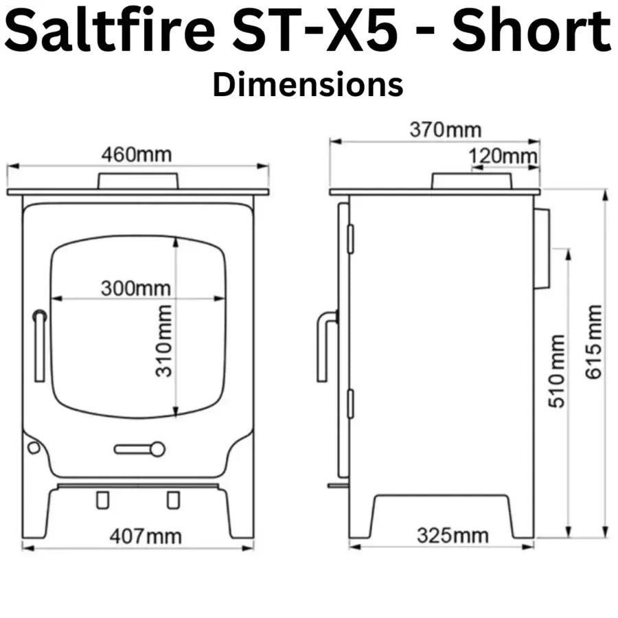 Saltfire ST-X5 Short Dimensions