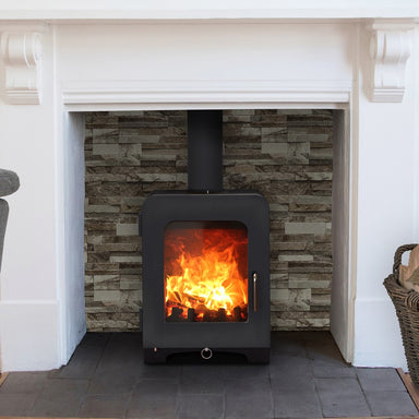 Saltfire ST2 Woodburning Stove Set In Feature Fireplace