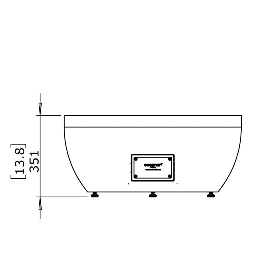 ecosmart fire pod30 fire pit bowl front dimensions