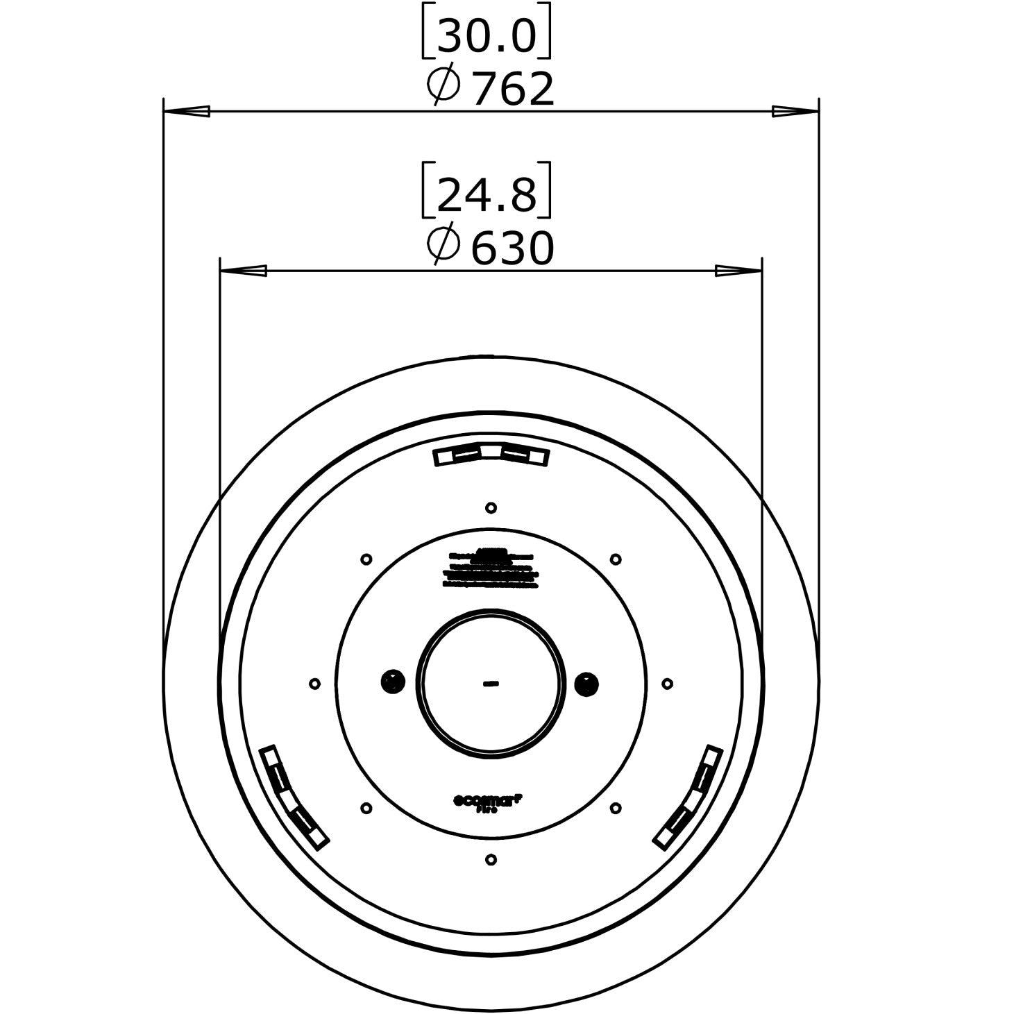 ecosmart fire pod 30 fire pit bowl top Dimensions