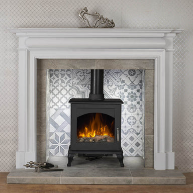 FlameTek Reo - Front View Tradition inset With Flue