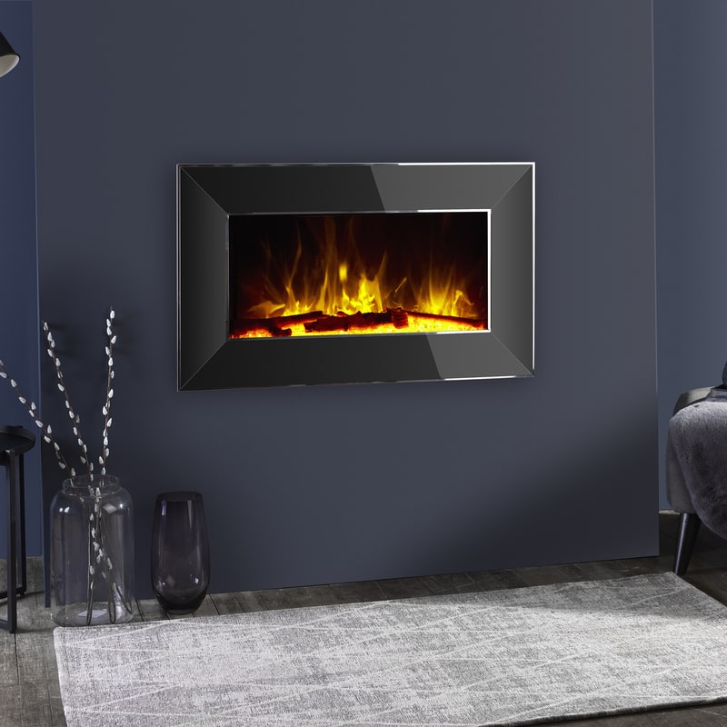 Flametek Treviso - Landscape Framed Hole in the wall Inset - Electric Fire 1.9kW