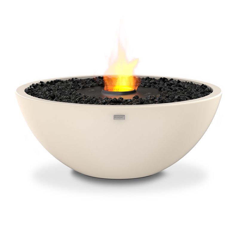 Ecosmart fire - mix 850 fire pit - bone finish with black burner